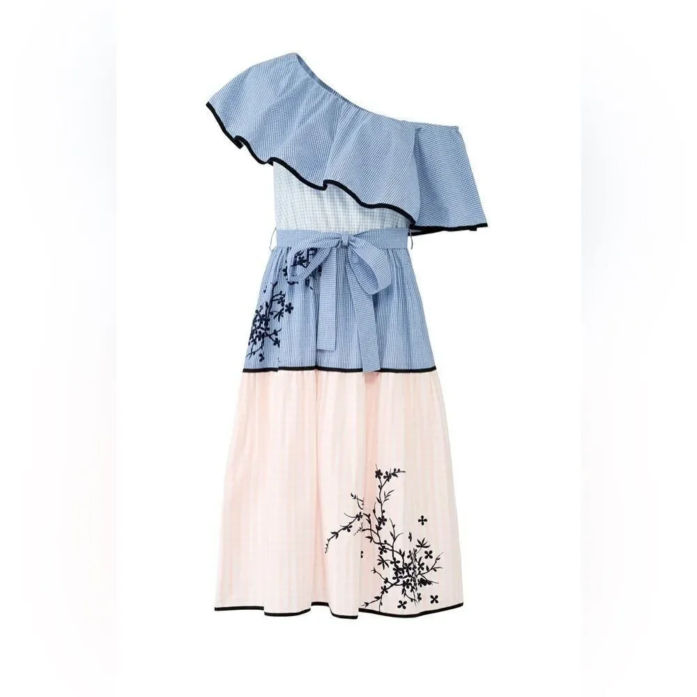 Hemant & Nandita Dress Melantha Floral Gingham